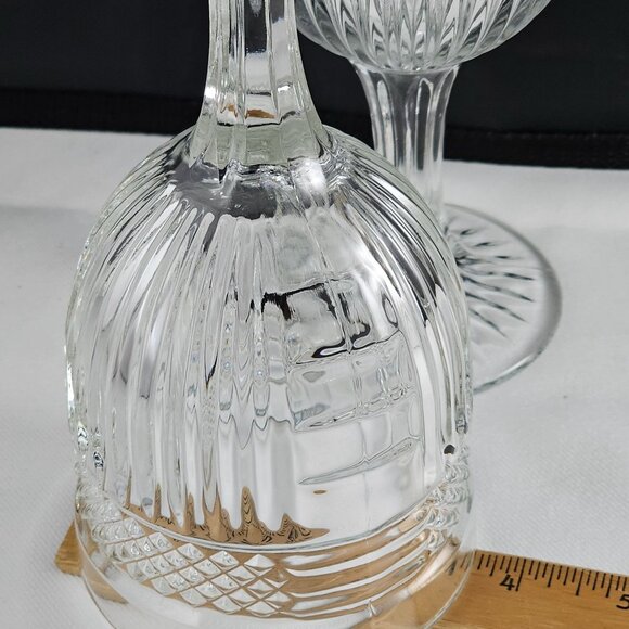 Libbey Glass Radiant Patterned Water Goblets 7" maximalism midcentury retro (2) - Picture 10 of 10